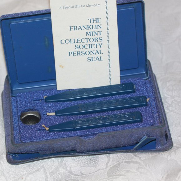 Vintage The Franklin Mint Collectors Society Wax Seal Kit Benjamin Stamp Patriot - Picture 1 of 6